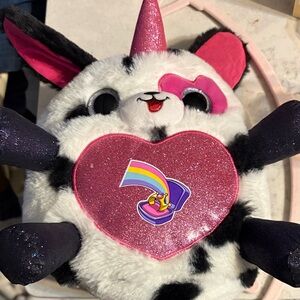 Source Unknown Pink and Black Unicorn Stuffed Animals set of 2